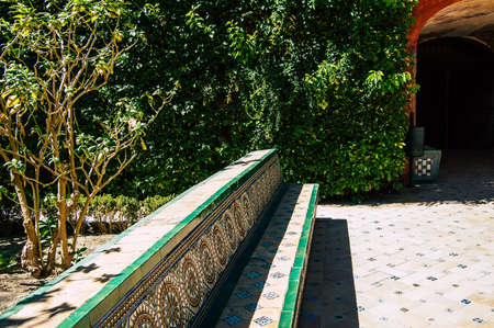 Seville Spain September 04, 2021 The Alcazar of Seville and its gardens is a fortified palace from the Muslim then Christian era. Considered the most brilliant example of Mudejar architecture in Spainのeditorial素材