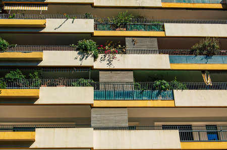 Seville Spain September 18, 2021 Building located in the city of Seville, emblematic city and capital of the region of Andalusia, in the south of Spainのeditorial素材