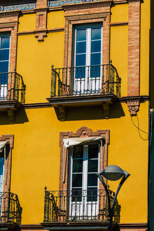 Seville Spain September 22, 2021 Building located in the city of Seville, emblematic city and capital of the region of Andalusia, in the south of Spainのeditorial素材