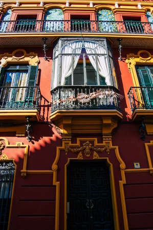 Seville Spain September 18, 2021 Building located in the city of Seville, emblematic city and capital of the region of Andalusia, in the south of Spainのeditorial素材