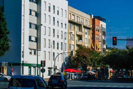 Seville Spain September 22, 2021 Building located in the city of Seville, emblematic city and capital of the region of Andalusia, in the south of Spainのeditorial素材
