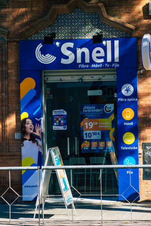 Seville Spain September 18, 2021 Business located in Seville, an emblematic city and the capital of the region of Andalusia, in the south of Spainのeditorial素材