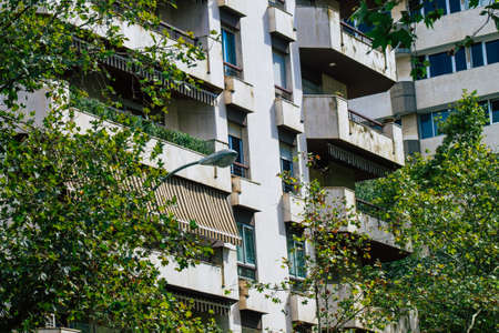 Seville Spain September 15, 2021 Building located in the city of Seville, emblematic city and capital of the region of Andalusia, in the south of Spainのeditorial素材