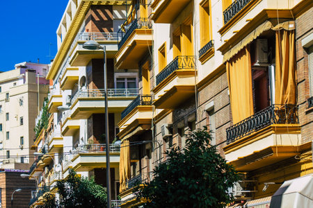 Seville Spain September 18, 2021 Building located in the city of Seville, emblematic city and capital of the region of Andalusia, in the south of Spainのeditorial素材