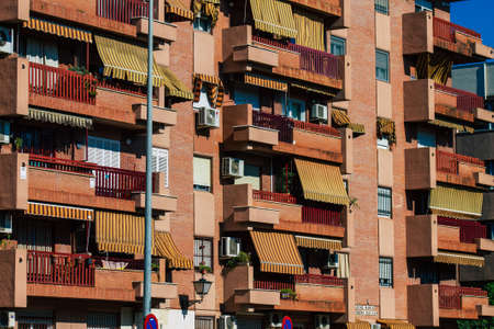 Seville Spain September 22, 2021 Building located in the city of Seville, emblematic city and capital of the region of Andalusia, in the south of Spainのeditorial素材