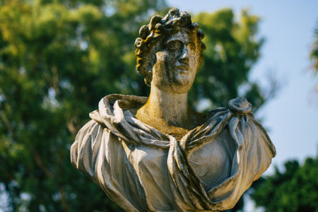 Seville Spain September 28, 2021 Maria Luisa Park is the first urban park and one of the green lungs of Seville, emblematic city and capital of the Andalusia regionのeditorial素材