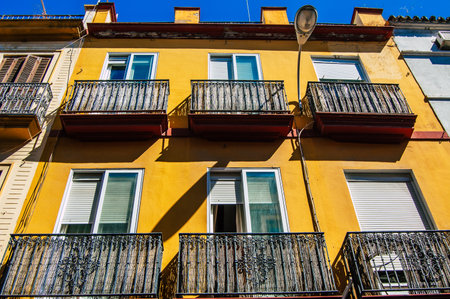 Seville Spain September 18, 2021 Building located in the city of Seville, emblematic city and capital of the region of Andalusia, in the south of Spainのeditorial素材