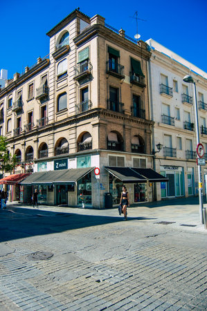 Seville Spain September 18, 2021 Building located in the city of Seville, emblematic city and capital of the region of Andalusia, in the south of Spainのeditorial素材