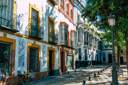 Seville Spain September 18, 2021 Building located in the city of Seville, emblematic city and capital of the region of Andalusia, in the south of Spainのeditorial素材