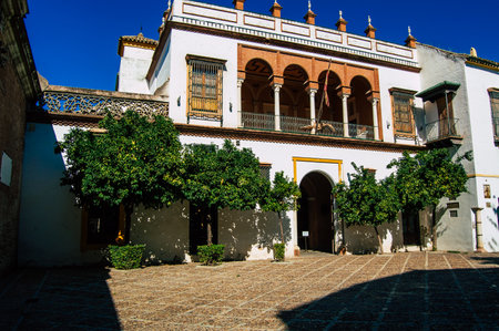 Seville Spain September 18, 2021 Cityscape of Seville, emblematic city and capital of the region of Andalusia, in the south of Spainのeditorial素材