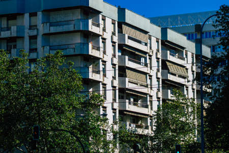 Seville Spain September 18, 2021 Building located in the city of Seville, emblematic city and capital of the region of Andalusia, in the south of Spainのeditorial素材