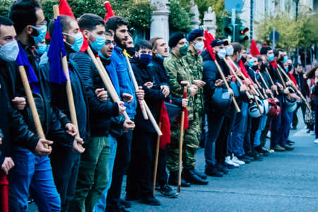 Commemoration of the student uprising of November 17, 1973 against the military junta in the streets...