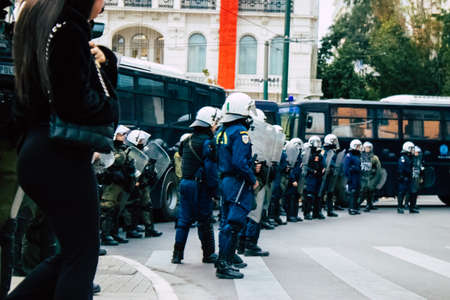 Commemoration of the student uprising of November 17, 1973 against the military junta in the streets...