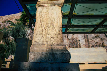 Athens, Greece - November 22, 2021 The Acropolis is an ancient citadel located above the city of Athens and contains the remains of several ancient buildings of great architectural significanceの写真素材