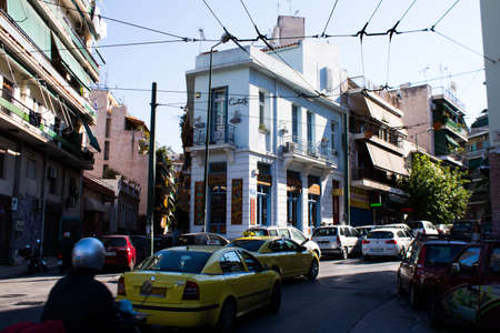 Athens, Greece - November 22, 2021 Building located in the downtown of Athens, an emblematic city...