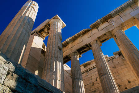 Athens, Greece - November 22, 2021 The Acropolis is an ancient citadel located above the city of Athens and contains the remains of several ancient buildings of great architectural significanceのeditorial素材