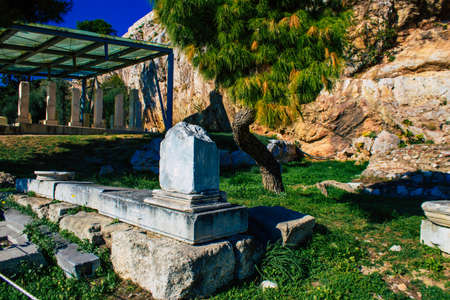 Athens, Greece - November 22, 2021 The Acropolis is an ancient citadel located above the city of Athens and contains the remains of several ancient buildings of great architectural significanceのeditorial素材