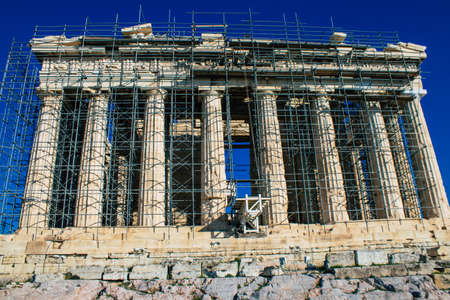 Athens, Greece - November 22, 2021 The Acropolis is an ancient citadel located above the city of Athens and contains the remains of several ancient buildings of great architectural significanceのeditorial素材