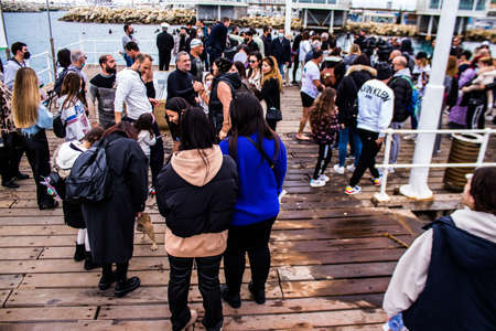 Limassol, Cyprus - December 18, 2021 Childhood Cancer Day is a charity and sporting event held on the promenade of Limassol with the mission to help children and their families affected by cancerの写真素材