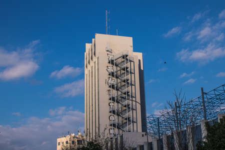 Nicosia, Cyprus - December 24, 2021 Cityscape in the heart of the city of Nicosia, european part on...