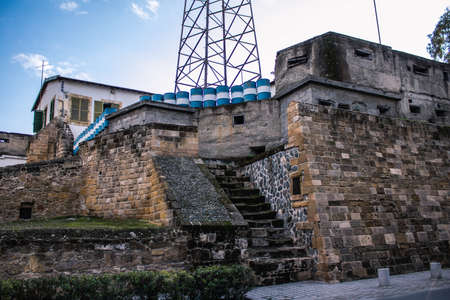 Nicosia, Cyprus - December 24, 2021 Cityscape in the heart of the city of Nicosia, european part on the island of Cyprus, the architecture of the buildings and the streets of the capital old cityのeditorial素材
