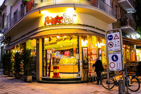 Nicosia, Cyprus - December 24, 2021 Cityscape in the heart of the city of Nicosia, european part on the island of Cyprus, the architecture of the buildings and the streets of the capital old cityのeditorial素材