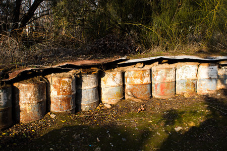 Nicosia, Cyprus - January 01, 2022 Cyprus-Turkish buffer zone controlled by the United Nations Peacekeeping Force in the divided city of Nicosia, during the coronavirus epidemic hitting Cyprusの写真素材