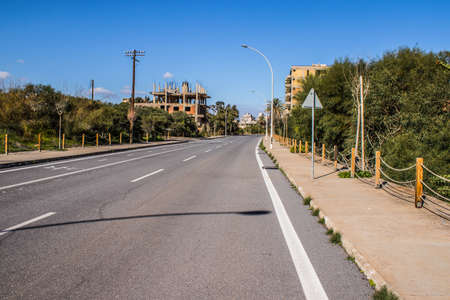 Varosha, Northern Cyprus - January 04, 2022 Cityscape of Varosha, a seaside resort built in 1972,...
