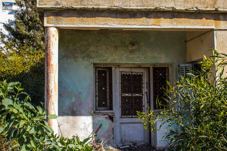 Varosha, Northern Cyprus - January 04, 2022 Cityscape of Varosha, a seaside resort built in 1972, which became a ghost town abandoned by its inhabitants after the Turkish military intervention in 1974のeditorial素材