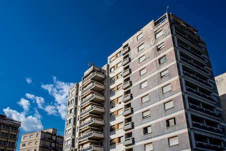Varosha, Northern Cyprus - January 06, 2022 Cityscape of Varosha, a seaside resort built in 1972,...