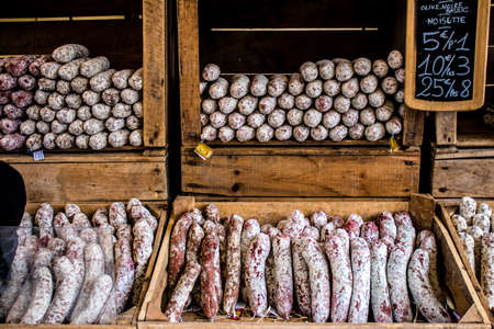 Reims, France - May 28, 2022 Artisan stall selling their wares at the medieval market during the Johanniques festivities, back after a two year hiatus following coronavirus outbreakのeditorial素材