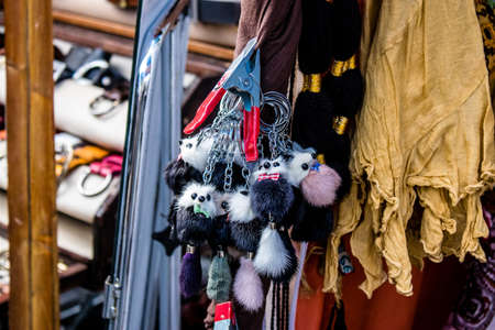 Reims, France - May 28, 2022 Artisan stall selling their wares at the medieval market during the Johanniques festivities, back after a two year hiatus following coronavirus outbreakのeditorial素材
