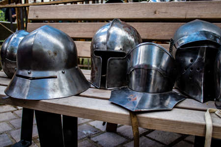 Reims, France - May 28, 2022 Street show and historical reconstruction which transports visitors to...