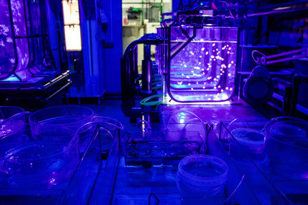 Seville, Spain - August 13, 2022 Modern aquarium of Seville with a wide variety of marine species, touch tanks and a bull shark tunnel, Aquatic life from all the Oceans of the world are found thereの写真素材