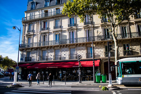 Paris, France - September 12, 2022 Cityscape and architecture of Paris, an emblematic city and the capital of Franceのeditorial素材