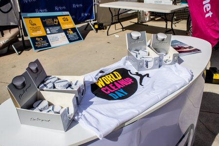 Reims, France - September 17, 2022 People at the World Cleanup Day, also called World Day for...