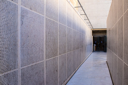 Paris, France - September 14, 2022 The Shoah Memorial is a place of remembrance of the genocide of the Jews, located in Paris in Franceのeditorial素材