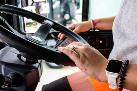 Reims, France - September 17, 2022 Street cleaning cars and garbage truck parked in the streets of Reims taking part in the world day to clean up our planet, garbage collection helps prevent pollutionのeditorial素材