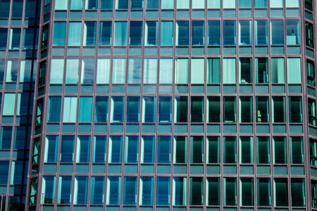 Paris, France - September 12, 2022 Cityscape and architecture of La Defense, a business district located in Greater Paris, skyscrapers surround the famous arch in the center of the esplanadeのeditorial素材