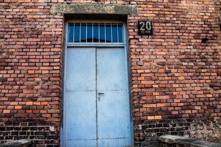 Oswiecim, Poland - October 07, 2022 Auschwitz, the largest concentration camp complex in the Third Reich, both a concentration camp and an extermination center, built for exterminating the jews peopleのeditorial素材