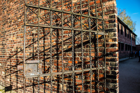 Oswiecim, Poland - October 07, 2022 Auschwitz, the largest concentration camp complex in the Third Reich, both a concentration camp and an extermination center, built for exterminating the jews peopleのeditorial素材