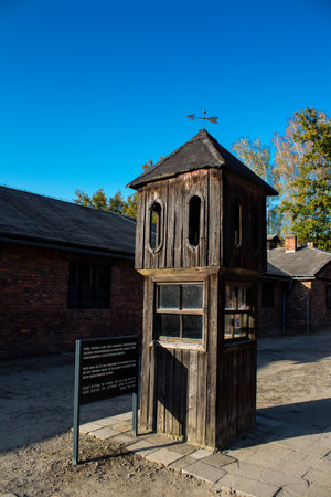 Oswiecim, Poland - October 07, 2022 Auschwitz, the largest concentration camp complex in the Third Reich, both a concentration camp and an extermination center, built for exterminating the jews peopleのeditorial素材