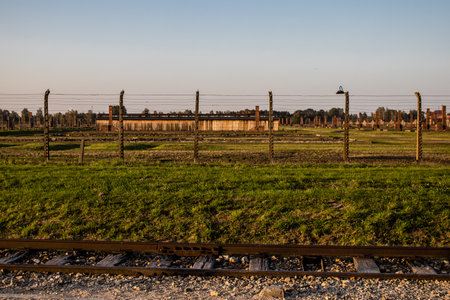 Oswiecim, Poland - October 07, 2022 Birkenau, the largest concentration camp complex in the Third Reich, both a concentration camp and an extermination center, built for exterminating the jews peopleのeditorial素材