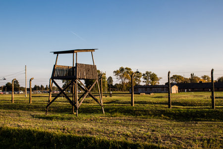 Oswiecim, Poland - October 07, 2022 Birkenau, the largest concentration camp complex in the Third Reich, both a concentration camp and an extermination center, built for exterminating the jews peopleのeditorial素材