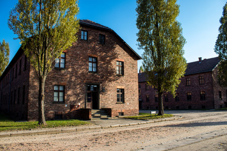 Oswiecim, Poland - October 07, 2022 Auschwitz, the largest concentration camp complex in the Third Reich, both a concentration camp and an extermination center, built for exterminating the jews peopleのeditorial素材