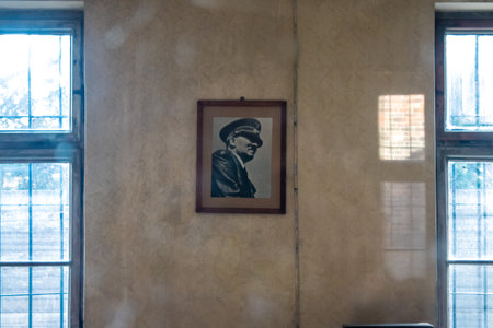 Oswiecim, Poland - October 07, 2022 Auschwitz, the largest concentration camp complex in the Third Reich, both a concentration camp and an extermination center, built for exterminating the jews peopleのeditorial素材