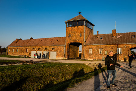 Oswiecim, Poland - October 07, 2022 Birkenau, the largest concentration camp complex in the Third Reich, both a concentration camp and an extermination center, built for exterminating the jews peopleのeditorial素材