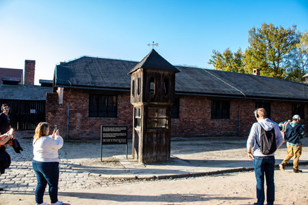 Oswiecim, Poland - October 07, 2022 People visiting Auschwitz, the largest concentration camp complex in the Third Reichのeditorial素材
