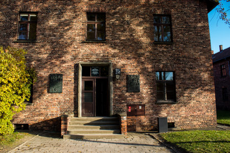 Oswiecim, Poland - October 07, 2022 Auschwitz, the largest concentration camp complex in the Third Reich, both a concentration camp and an extermination center, built for exterminating the jews peopleのeditorial素材