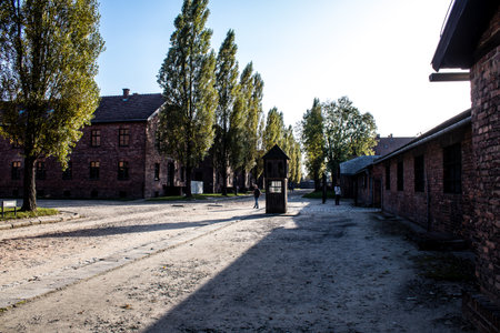 Oswiecim, Poland - October 07, 2022 Auschwitz, the largest concentration camp complex in the Third Reich, both a concentration camp and an extermination center, built for exterminating the jews peopleのeditorial素材